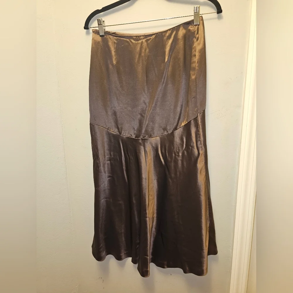 Hennes Collection Silk Vintage Midi Skirt.